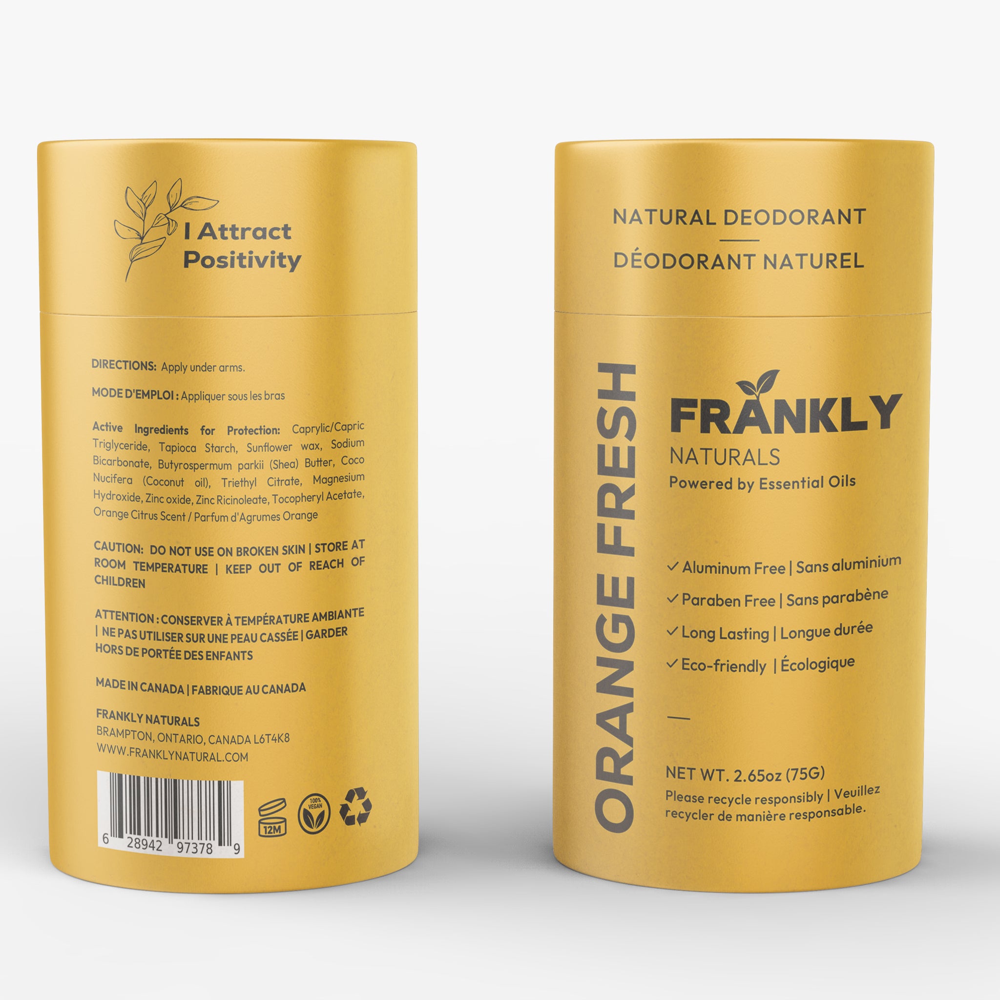 Natural Deodorant - Orange Fresh