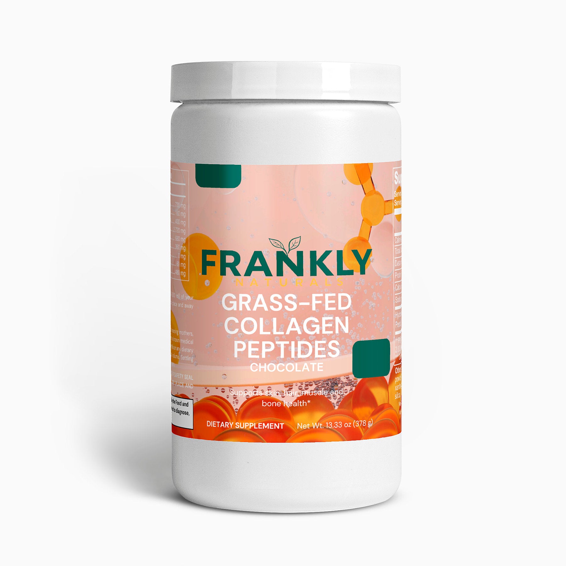 Frankly Naturals- Grass-Fed Collagen Peptides Powder (Chocolate)