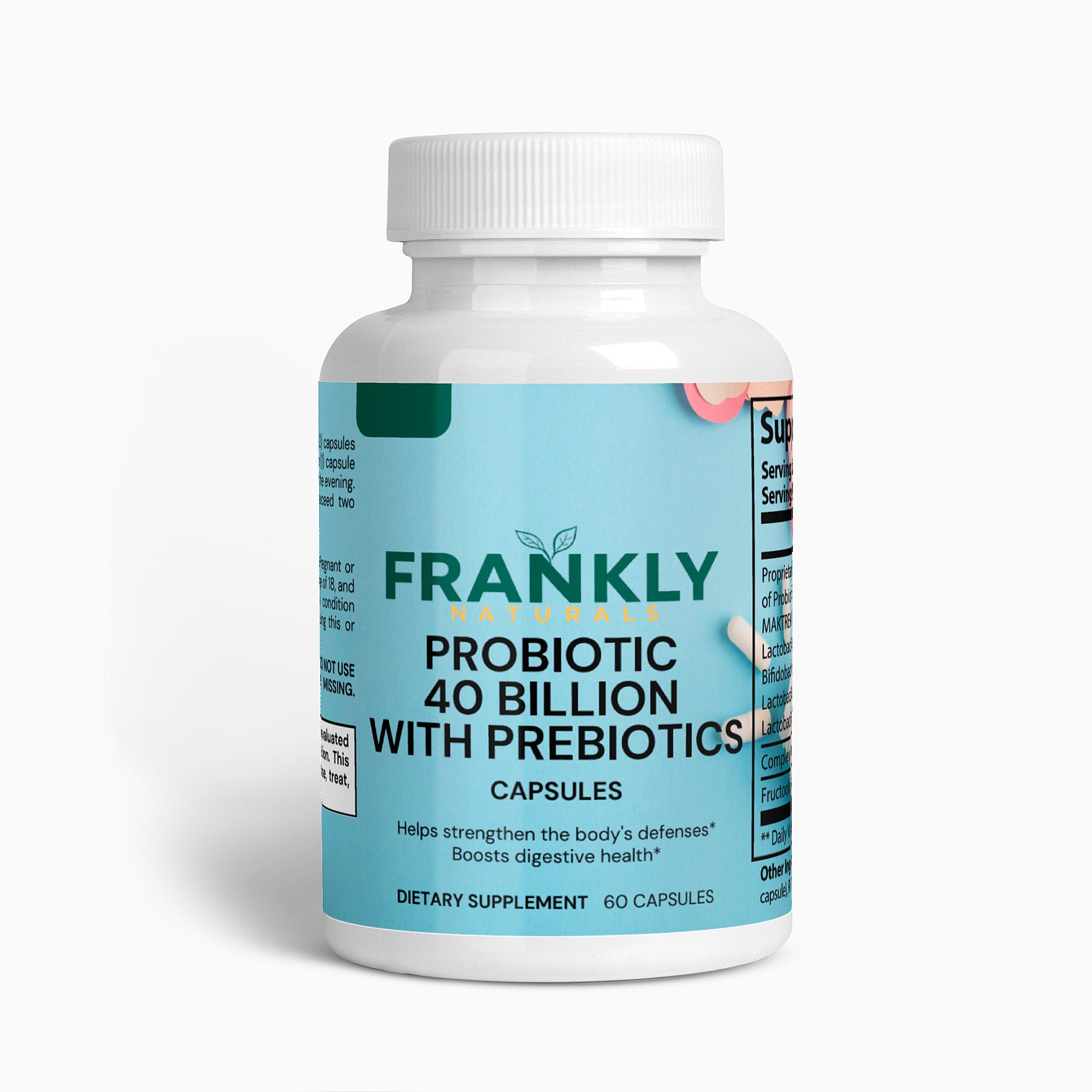 Frankly Naturals- Probiotic 40 Billion with Prebiotics